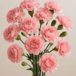 Danielle Art Original Acrylic and Oil Paintings Pink carnations bouquet, gentle and peaceful. Grateful for my mother.