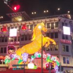 Danielle Art Original Acrylic and Oil Paintings Chinatown CNY bazaar horse lantern display at Yue Hwa Chinese Products.