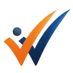 Danielle Art Original Acrylic and Oil Paintings Fintech website logo with orange and blue check marks, symbolizing success.