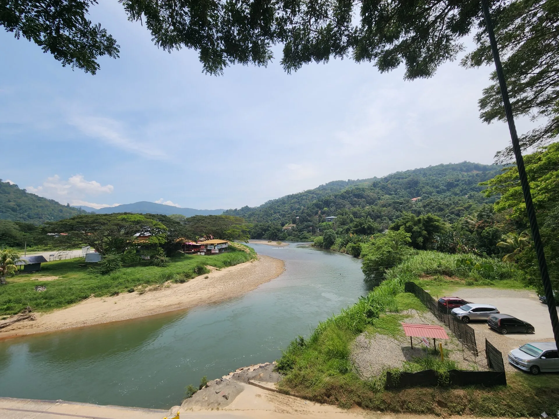 Danielle Art Original Acrylic and Oil Paintings Scenic river view near Kundasang, Malaysia, lush greenery