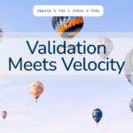 Danielle Art Original Acrylic and Oil Paintings ilevy logo, hot air balloons, and text "Validation Meets Velocity
