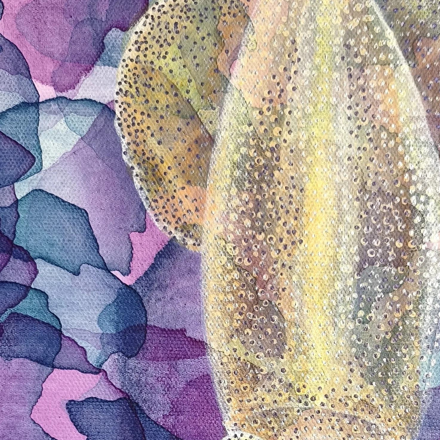 Close-up detail 3 of Drifting Luminescence 1 by Danielle Siauw