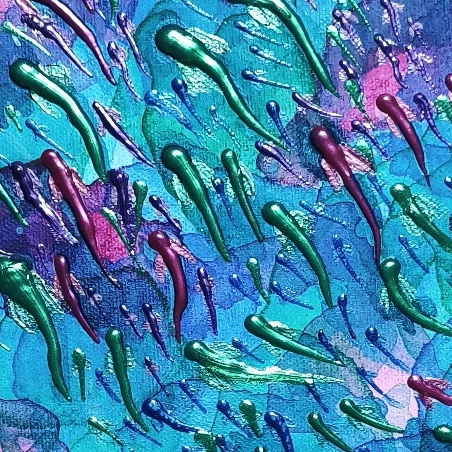 Close-up detail 2 of In the Flow 1 by Danielle Siauw