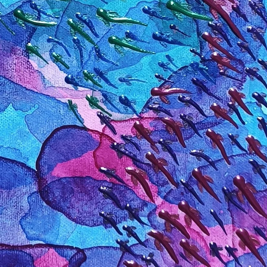 Close-up detail 3 of In the Flow 1 by Danielle Siauw