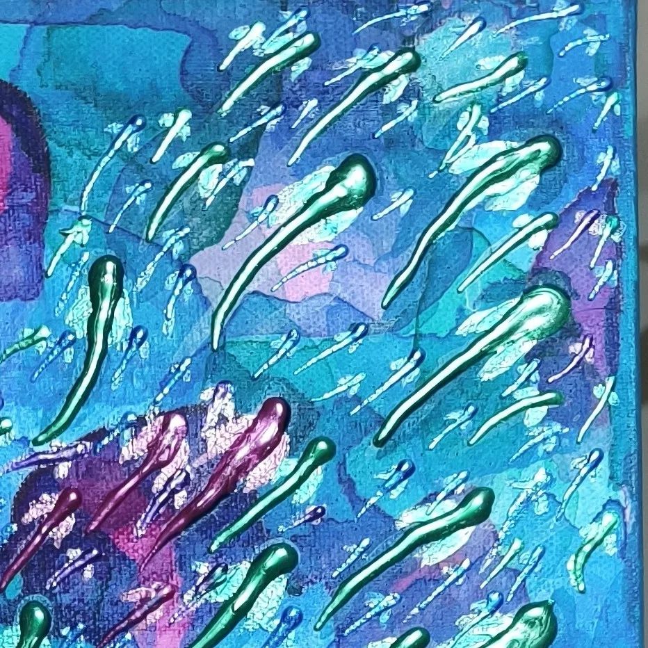 Close-up detail 1 of In the Flow 2 by Danielle Siauw