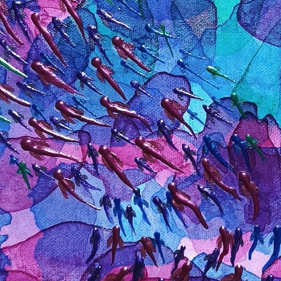 Close-up detail 2 of In the Flow 2 by Danielle Siauw