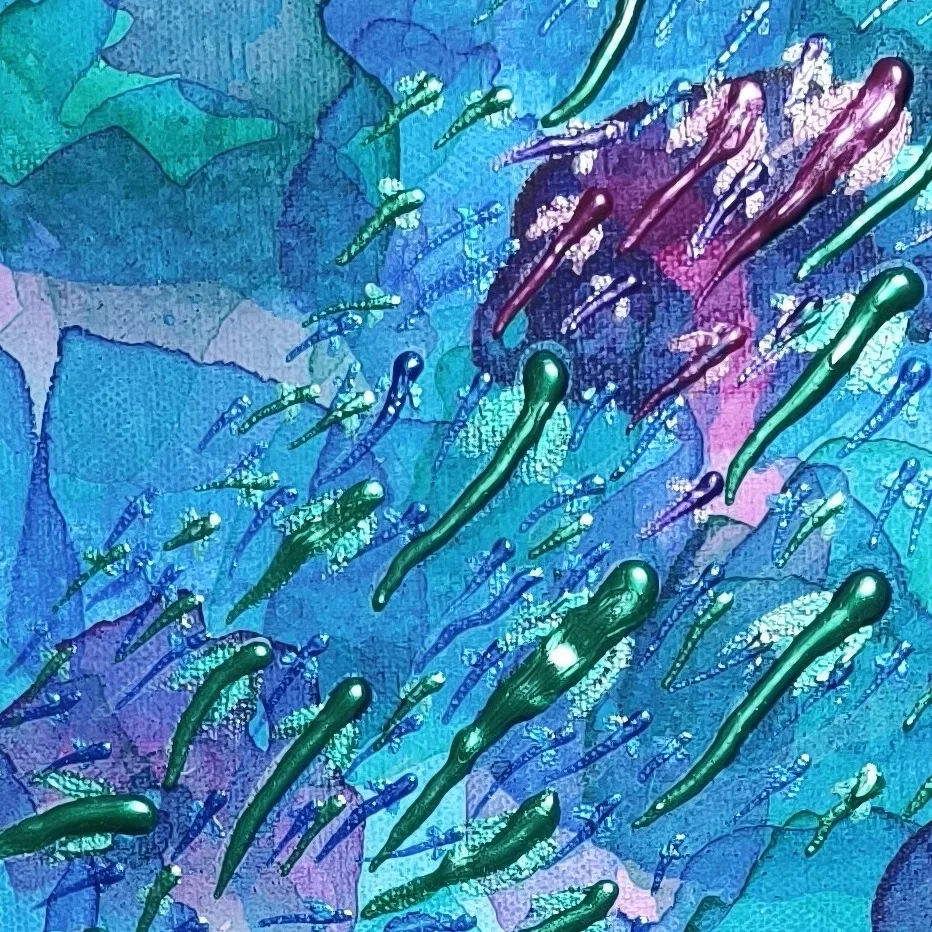 Close-up detail 3 of In the Flow 2 by Danielle Siauw