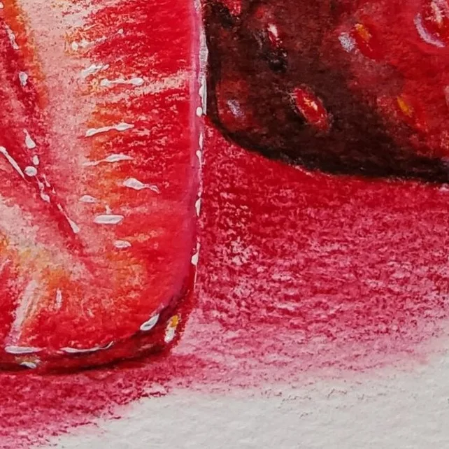 Original Drawing - Strawberry — closeup 1