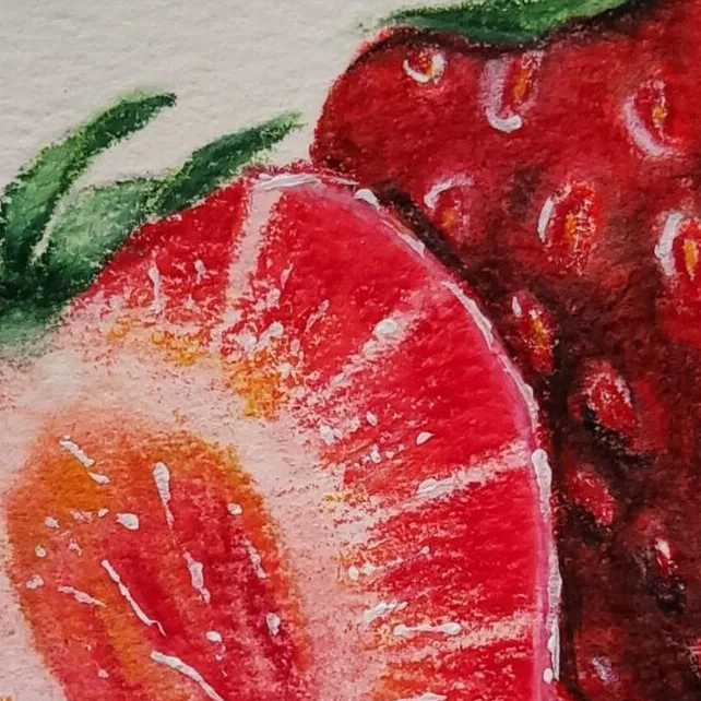 Original Drawing - Strawberry — closeup 2
