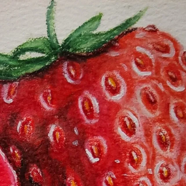 Original Drawing - Strawberry — closeup 3