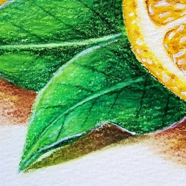 Original Drawing - Lemons — closeup 1
