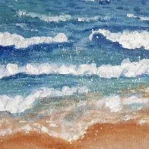Canvas Prints - Dusk at the beach — closeup 2