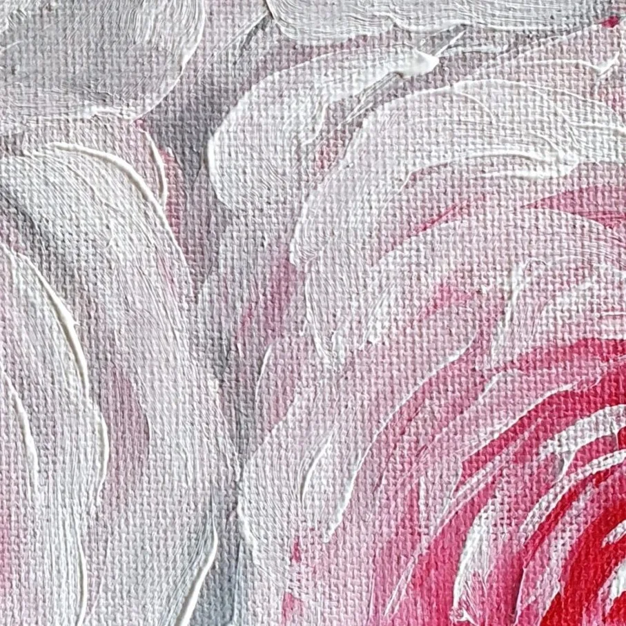 Original Acrylic Painting - La Vie en Rose 2 — closeup 3