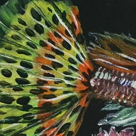 Original Acrylic Painting - Guppies — closeup 2