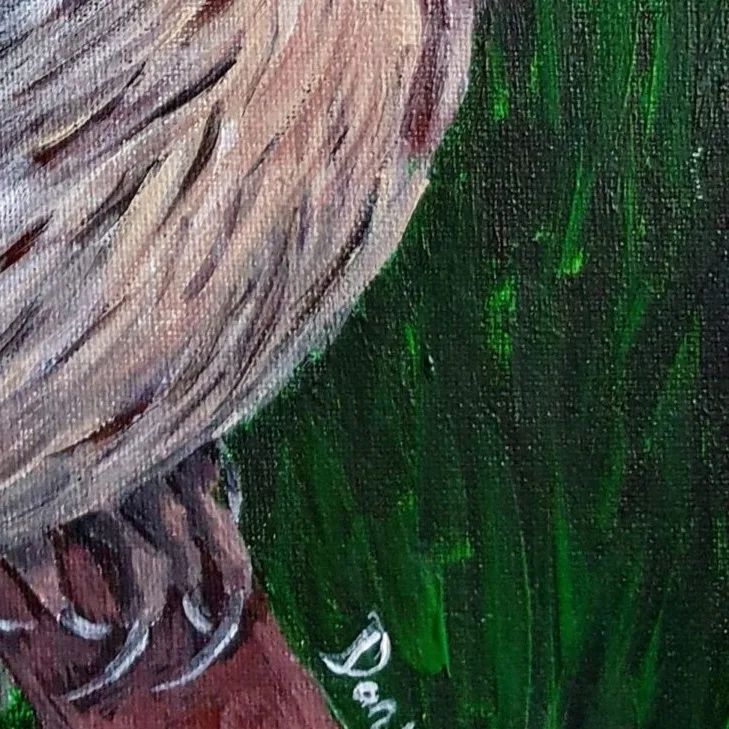 New Acrylic Painting - Owl — closeup 3