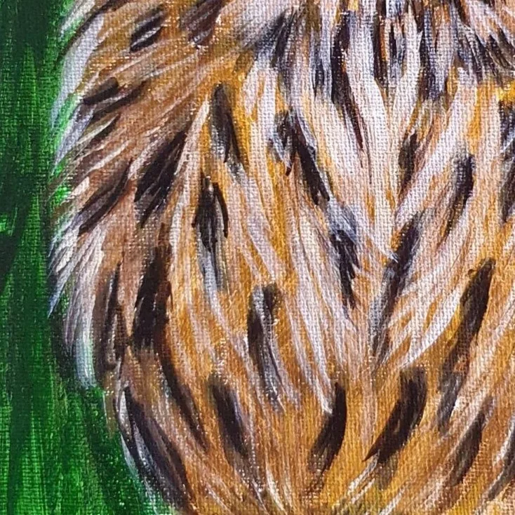 New Original Painting - Owl 3 — closeup 2