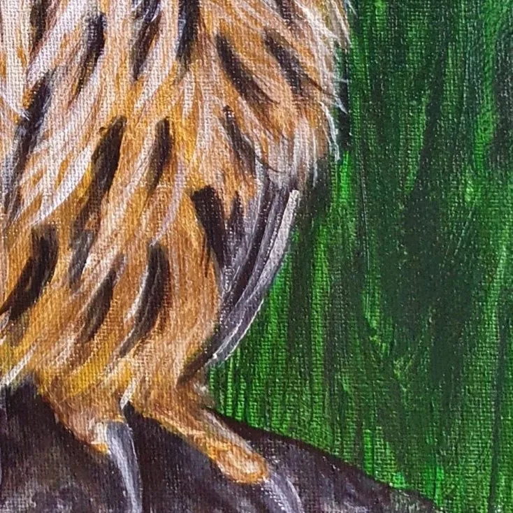 New Original Painting - Owl 3 — closeup 3
