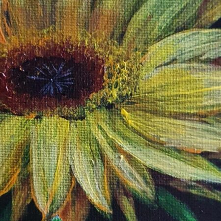 New Acrylic Painting - Sunflower 3 — closeup 1