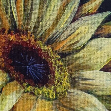 New Acrylic Painting - Sunflower 4 — closeup 1