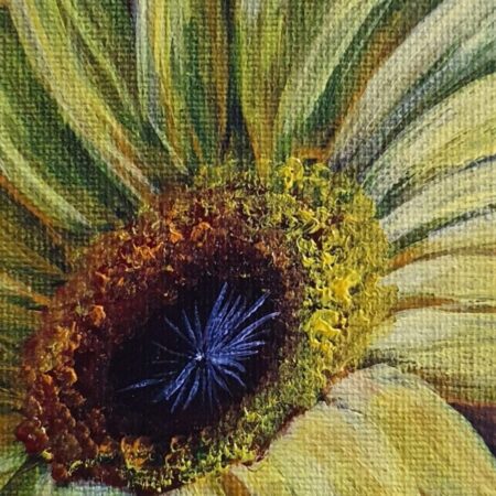 New Acrylic Painting - Sunflower 5 — closeup 1