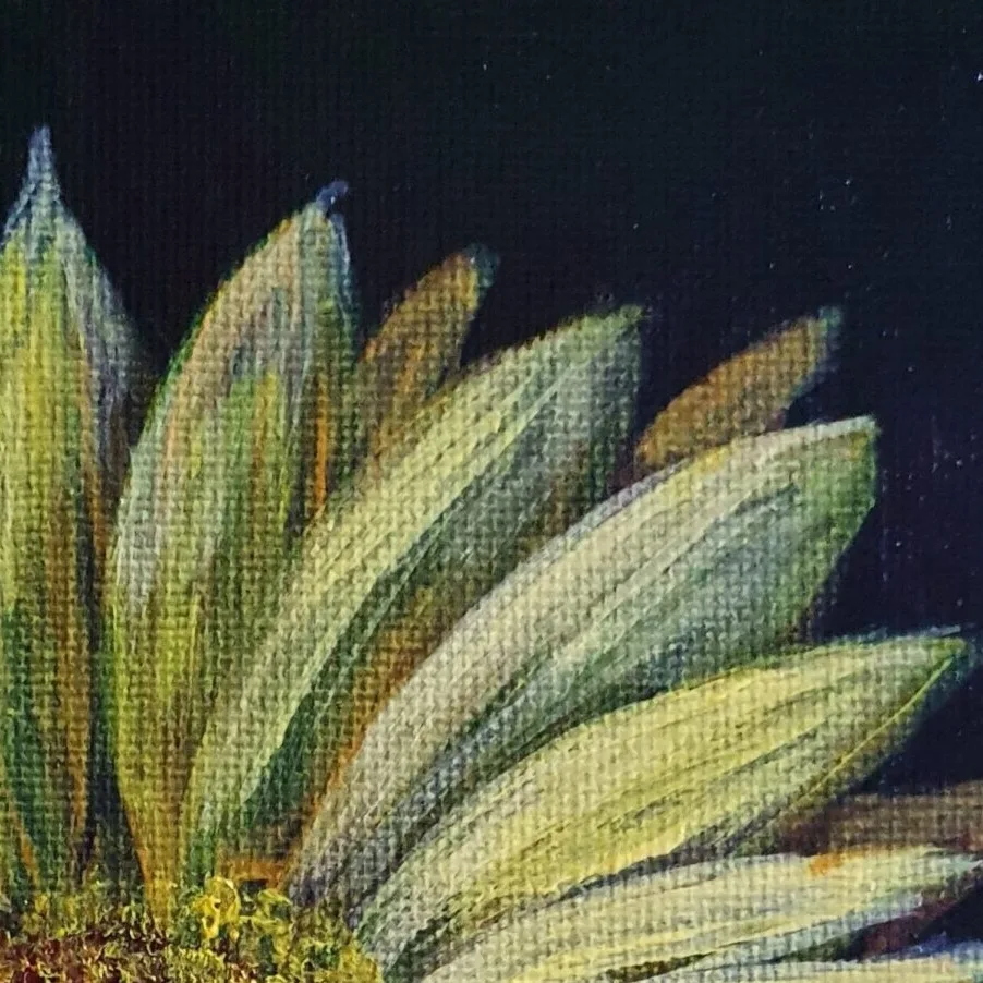 New Acrylic Painting - Sunflower 5 — closeup 3