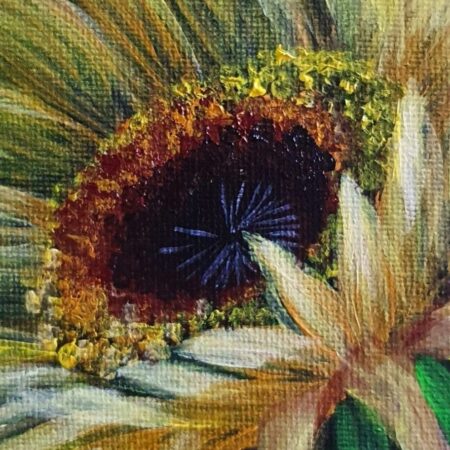 New Acrylic Painting - Sunflower 6 — closeup 1