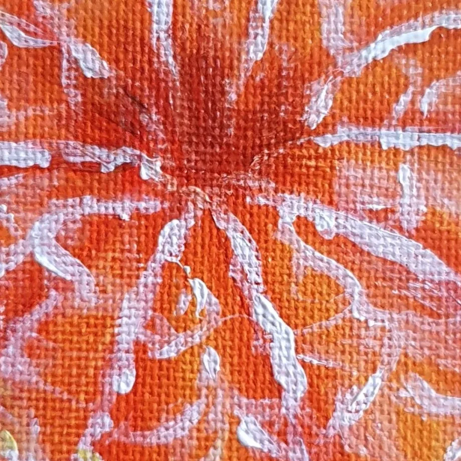 Original Acrylic Painting - Mandarin Orange 3 — closeup 1