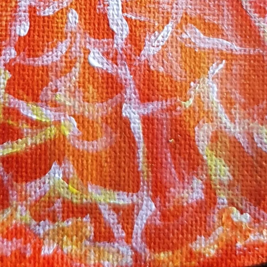 Original Acrylic Painting - Mandarin Orange 3 — closeup 2