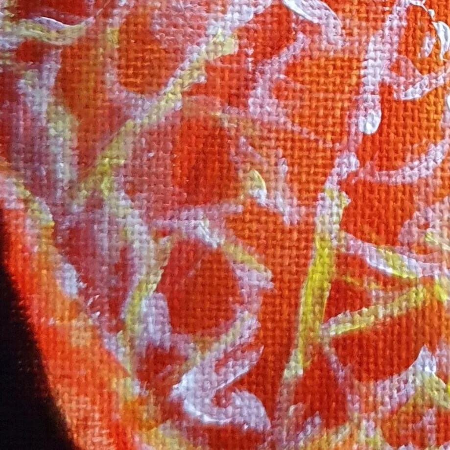 Original Acrylic Painting - Mandarin Orange 3 — closeup 3