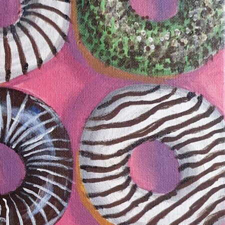 New Acrylic Painting - Craving for some Donuts — closeup 1