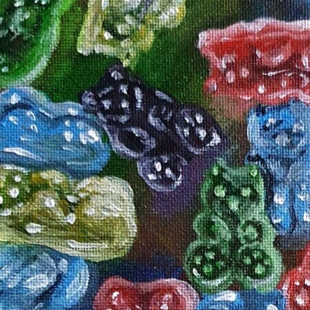 Original Acrylic Painting -Gummy Bears — closeup 1