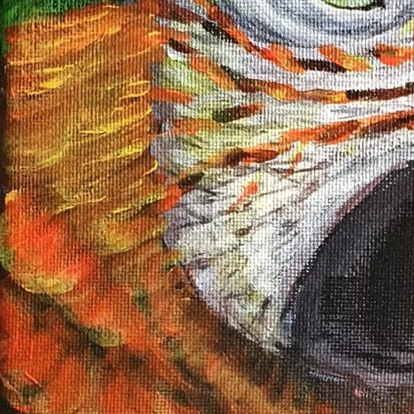 Original Acrylic Painting - Macaw — closeup 3