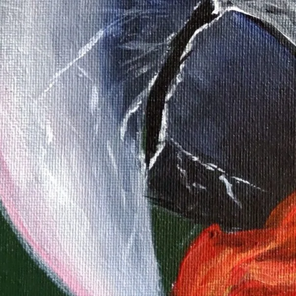 Original Acrylic Painting - Macaw II — closeup 2