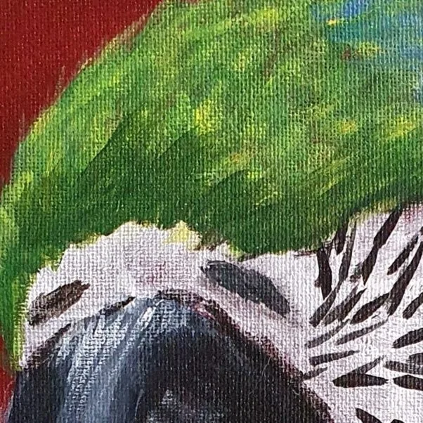 Original Acrylic Painting - Macaw III — closeup 3