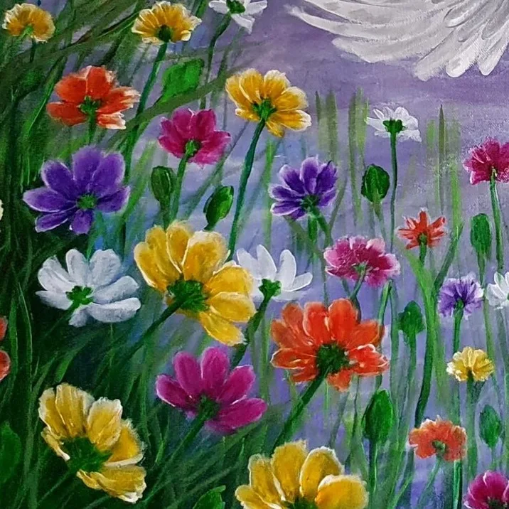Original Acrylic Painting - Joy, Hope and Peace — closeup 2