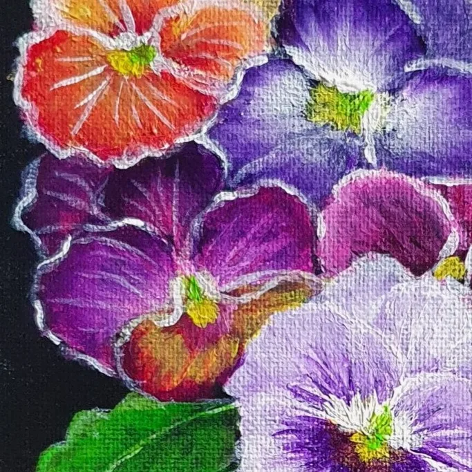 Bouquet of Pansies — closeup 2
