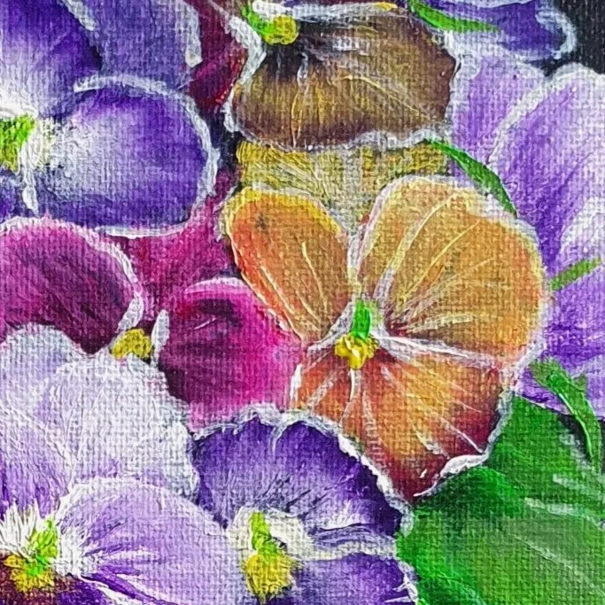 Bouquet of Pansies — closeup 3