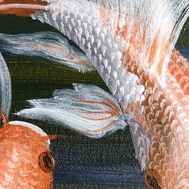Tranquil Depth: Ethereal Dance of the Kois 1 — closeup 1
