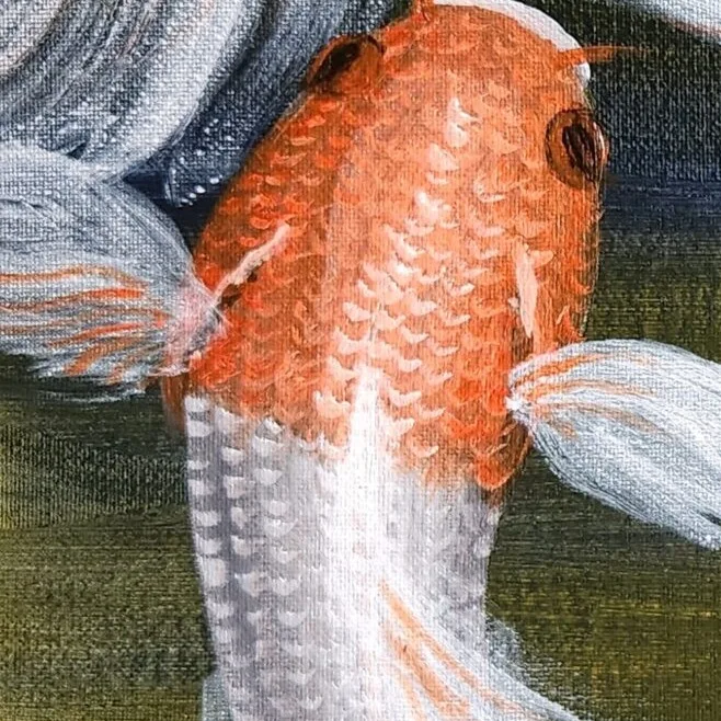 Tranquil Depth: Ethereal Dance of the Kois 1 — closeup 2