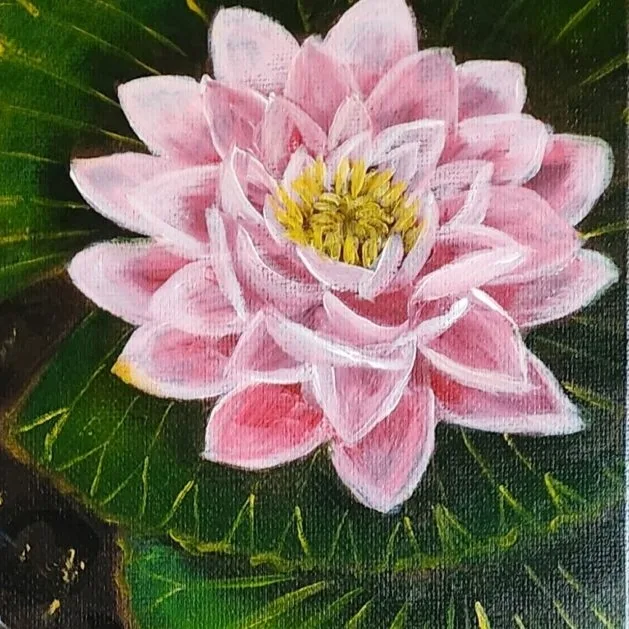 Tranquil Depth: Kois and Water Lilies 3 — closeup 3