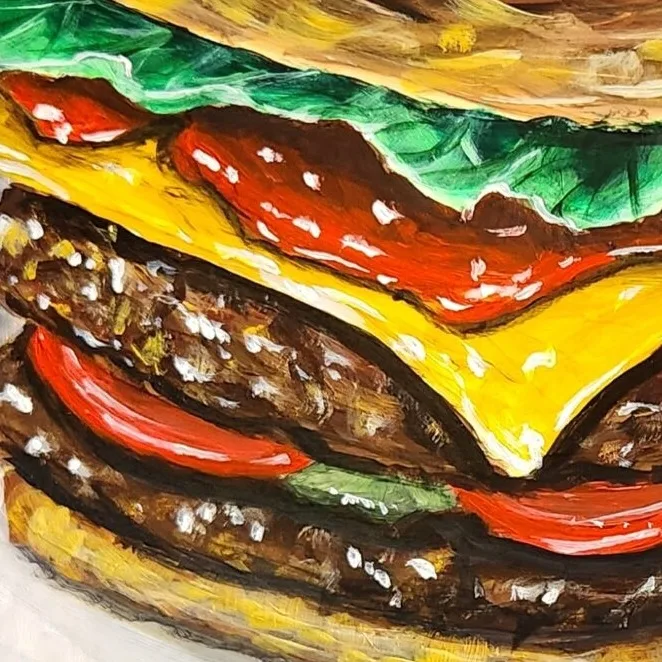 Gastronomic Reverie: A Visual Ode to the Classic Hamburger — closeup 1