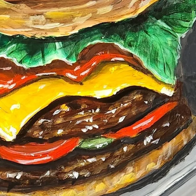 Gastronomic Reverie: A Visual Ode to the Classic Hamburger — closeup 2