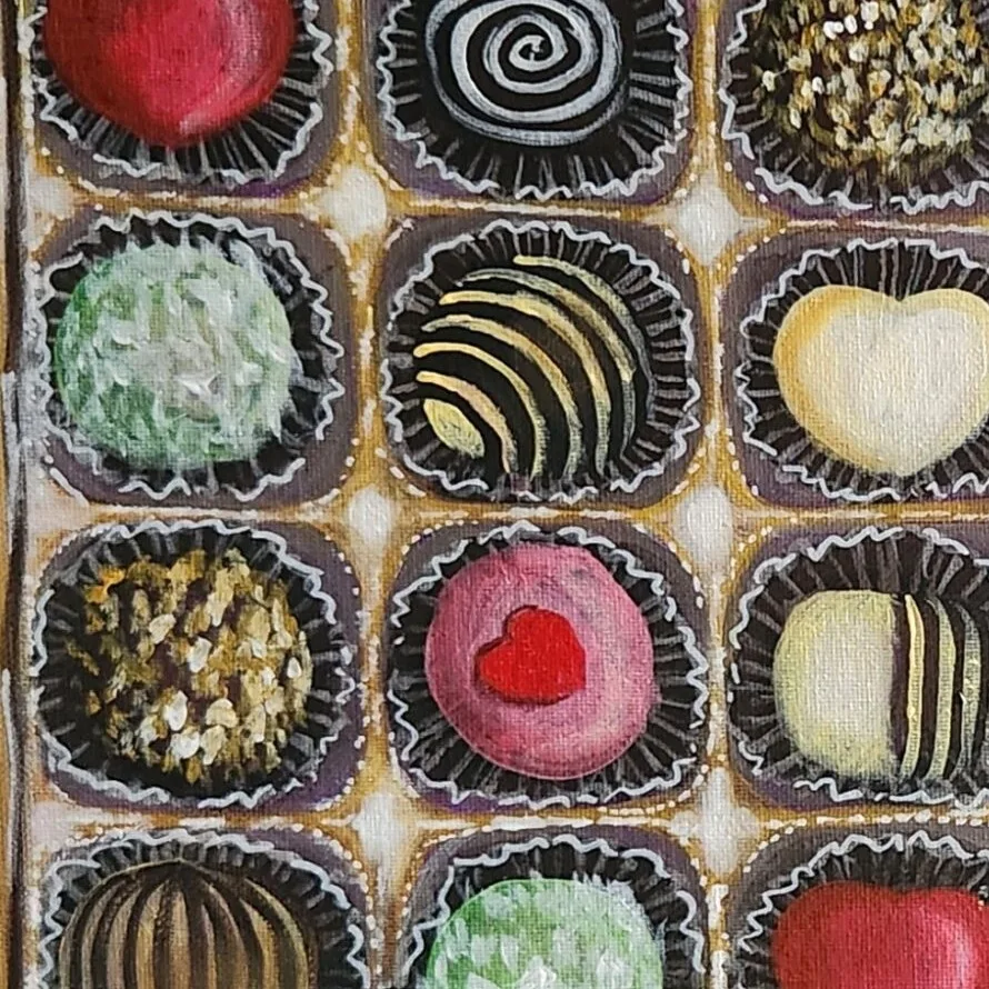 A Tray of Fancy Chocolates — closeup 2