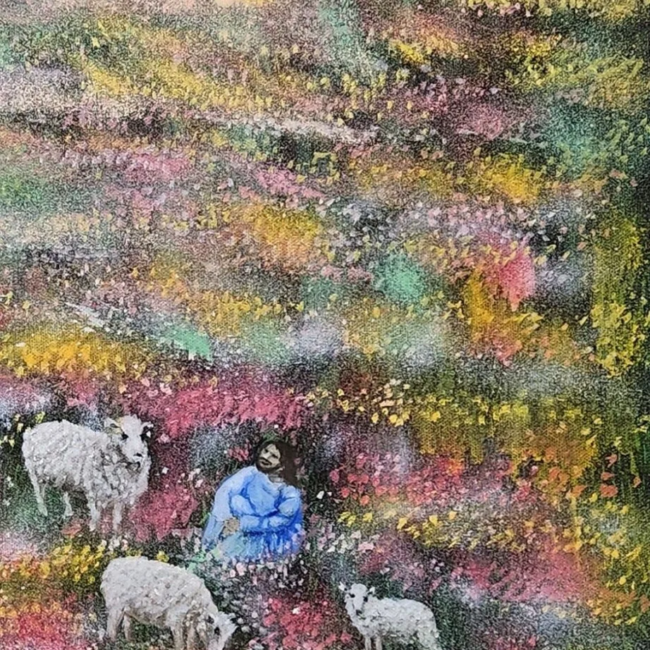 Sheep May Safely Graze, Christmas — closeup 2