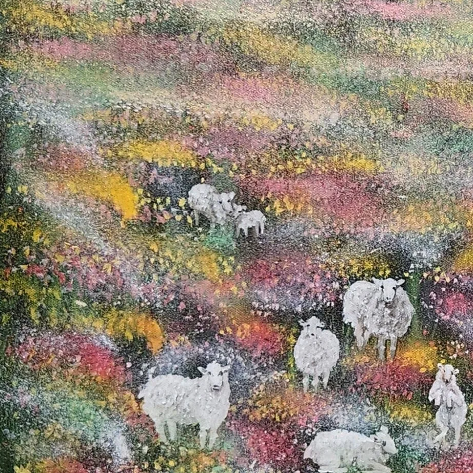 Sheep May Safely Graze, Christmas — closeup 3