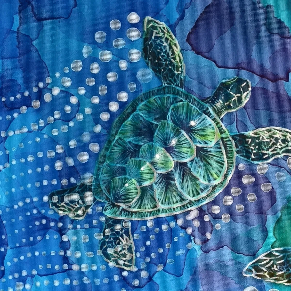 Close-up detail 1 of Wandering Tides by Danielle Siauw