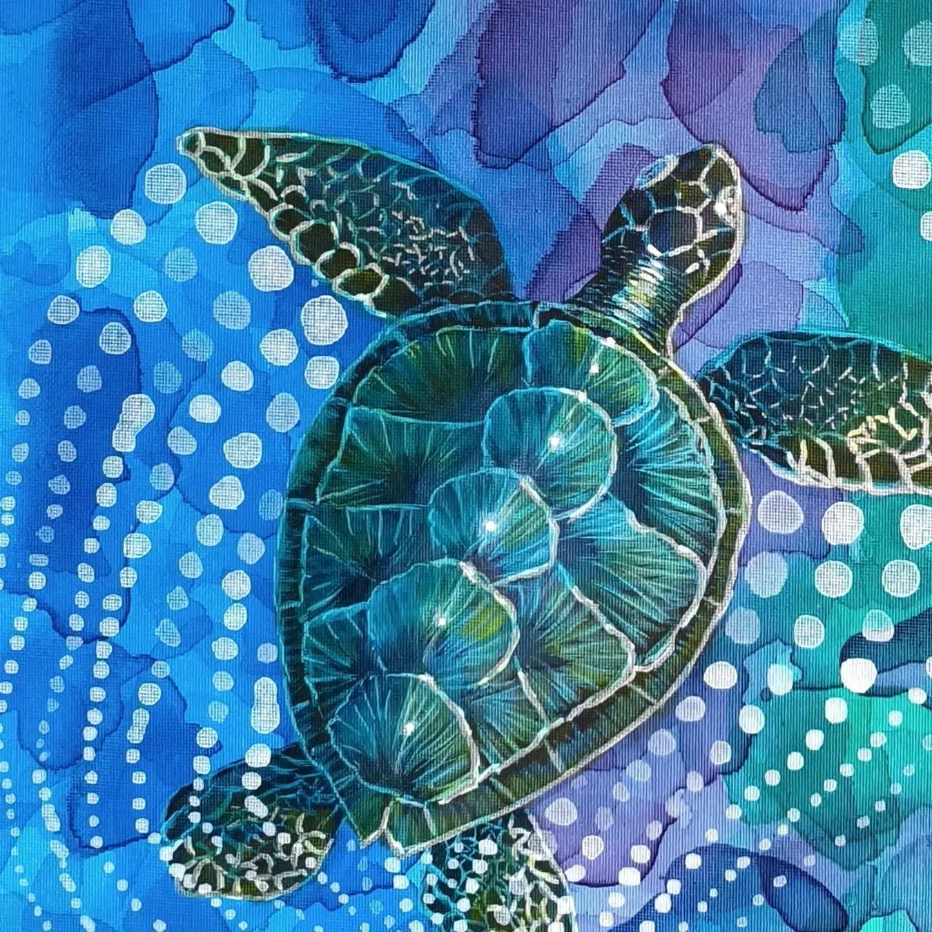 Close-up detail 3 of Wandering Tides by Danielle Siauw